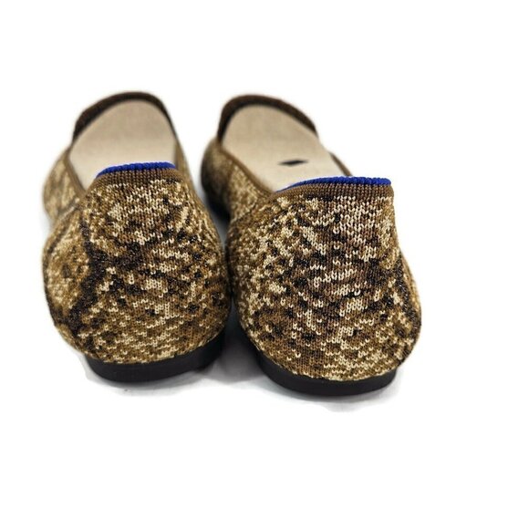 New Rothy's Bronze Python Loafer Womens 9.5 Flats Metallic Snake Print Rothys - Picture 6 of 9
